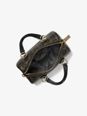 Grayson Small Metallic Empire Signature Logo Duffel Crossbody Bag