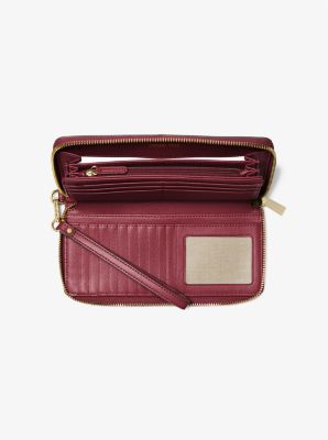 Michael Kors Jetset Travel Continental Wallet Red OS