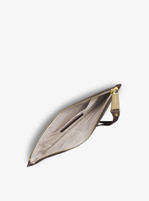 Rhea Studded Leather Large Zip Wristlet