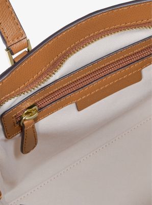 Taryn Small Signature Logo and Leather Convertible Crossbody Bag