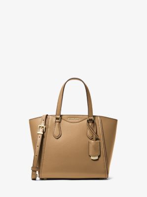 【MICHAEL KORS】Taryn スモール トートバッグ ブラウン Taryn Small Signature Logo and Leather Convertible Crossbody