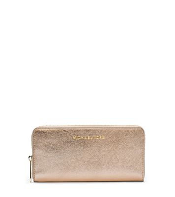 mk gold metallic wallet