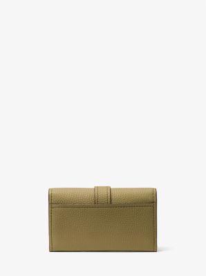 Cartera Nolita mediana de piel granulada con tres pliegues