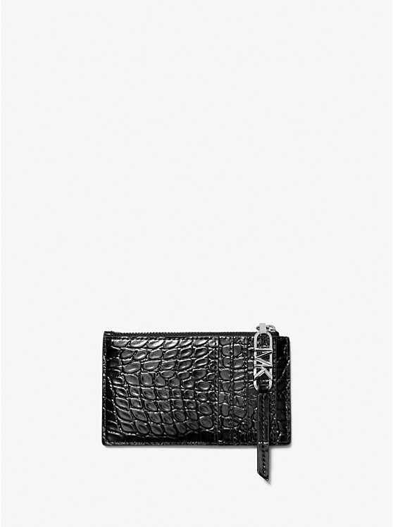 Empire Small Crocodile Embossed Leather Card Case | Michael Empire Small Crocodile Embossed Leather Card Case | Michael