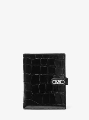 Empire Crocodile Embossed Leather Passport Wallet image number 0