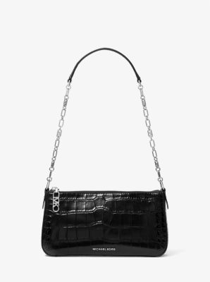 Empire Medium Crocodile Embossed Leather Chain-Link Pochette image number 0