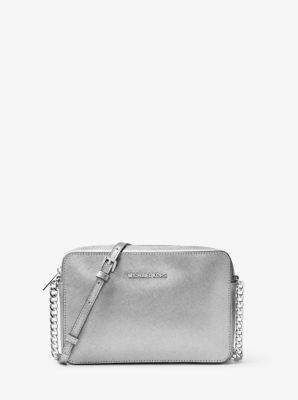 Jet Set Large Metallic Leather Crossbody Bag Michael Kors Canada