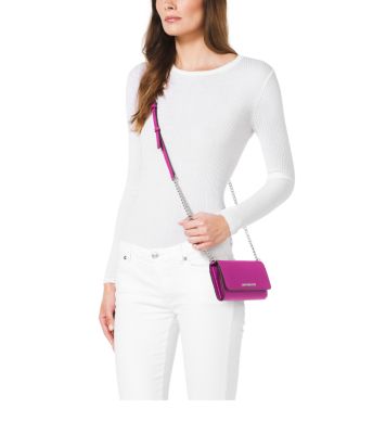 Jet Set Travel Saffiano Leather Chain Wallet