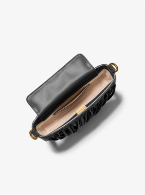Pochette convertibile Bryant piccola in pelle scamosciata con frange image number 1