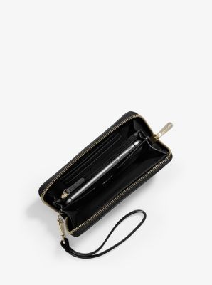 Large saffiano clearance leather smartphone wristlet