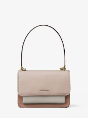 Petit sac à bandoulière Claire en cuir à couleurs contrastées