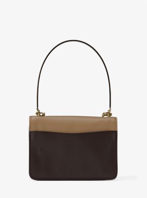 Petit sac à bandoulière Claire en cuir à couleurs contrastées in HUSK MULTI | Michael Kors