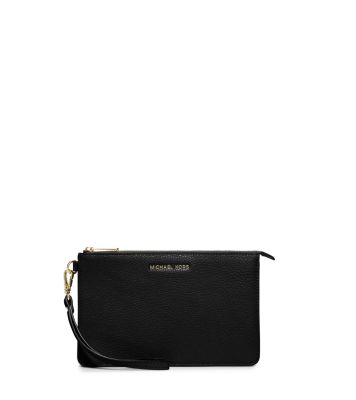 MICHAEL Michael Kors Black Leather and Patent Leather Daniela Crossbody Bag MICHAEL  Michael Kors