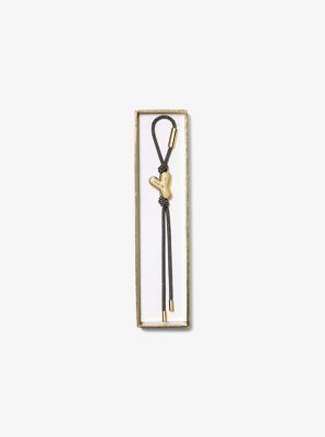Initial Gold-Tone and Speckled Cord Bag Charm image number 1