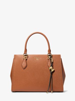 Initial Gold-Tone and Speckled Cord Bag Charm