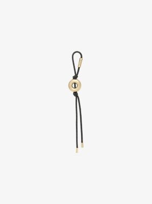 Initial Gold-Tone and Speckled Cord Bag Charm in 18K GOLD | Michael Kors