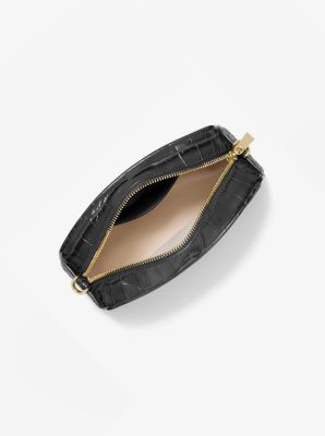 Jet Set Small Crocodile Embossed Leather Crossbody Bag