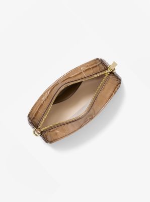 Jet Set Small Crocodile Embossed Leather Crossbody Bag