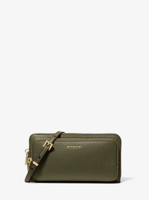 Jet Set Large Pebbled Leather Convertible Crossbody Bag