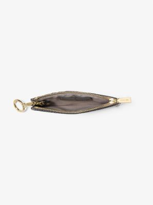 Petit porte-cartes Jet Set en cuir effet crocodile en relief
