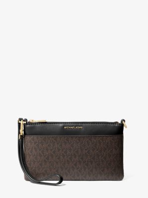 Thumbnail - MK Handgelenktasche Jet Set Medium Mit Signature-Logomuster - Braun - Michael Kors