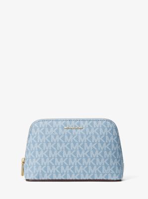 MK Kulturbeutel Jet Set Small Mit Signature-Logomuster - Blau