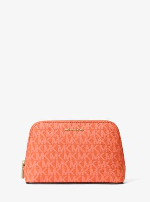 MK Kulturbeutel Jet Set Small Mit Signature-Logomuster - Orange