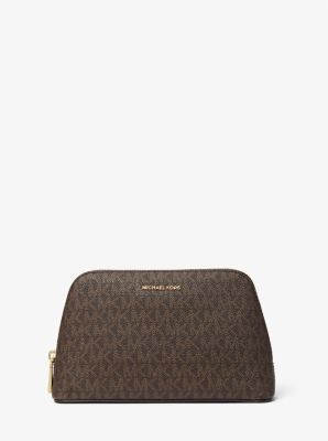 Michael Kors Jet Set Medium Signature Logo Travel Kit In Brown