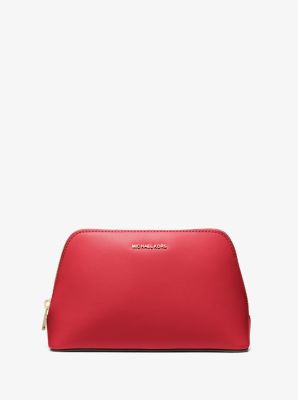 MK Kulturbeutel Jet Set Medium Aus Leder - Rot