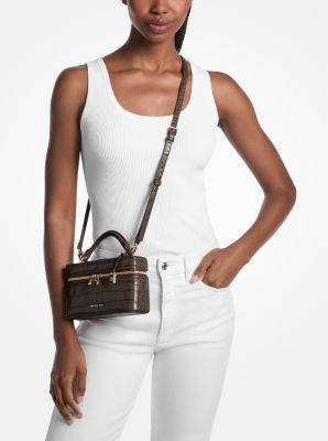 Borsa a tracolla convertibile Jana extra-small in pelle stampa coccodrillo image number 2