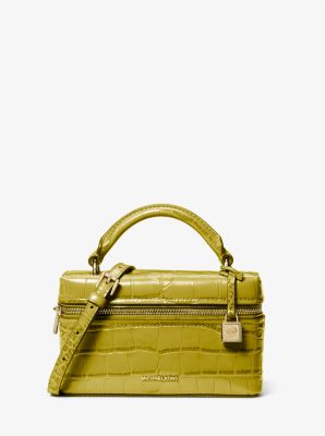 Très petit sac à bandoulière convertible Jana en cuir effet crocodile en relief