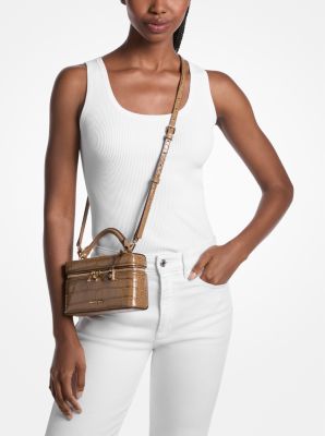Jana Extra-Small Crocodile Embossed Leather Convertible Crossbody Bag