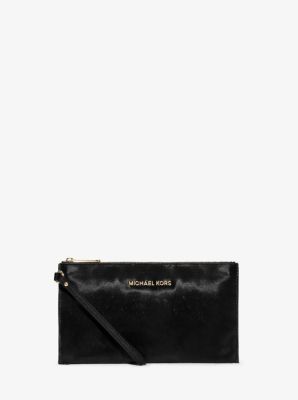 Michael kors bedford large clearance black zip around purse