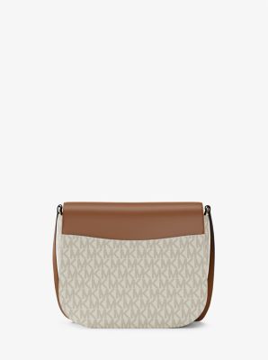 Thumbnail - MK Umhängetasche Emilia Small Mit Signature-Logomuster - Natur - Michael Kors