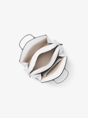 Laila Extra-Small Leather Crossbody Bag in OPTIC WHITE | Michael Kors