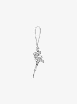 Puffy Logo Metallic Leather Bag Charm image number 0