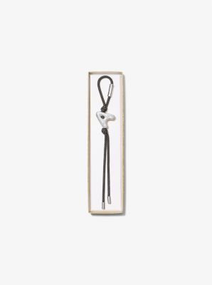 Initial Silver-Tone and Speckled Cord Bag Charm image number 1