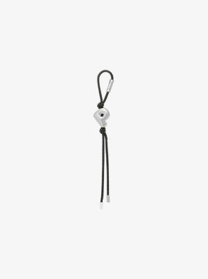 Initial Silver-Tone and Speckled Cord Bag Charm in SH RHODIUM | Michael Kors