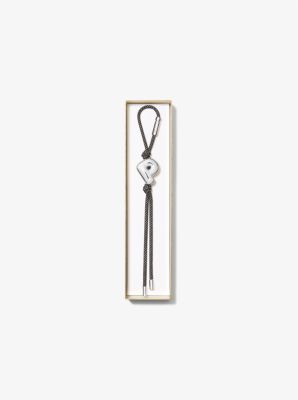 Initial Silver-Tone and Speckled Cord Bag Charm in SH RHODIUM | Michael Kors