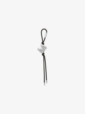 Initial Silver-Tone and Speckled Cord Bag Charm image number 0