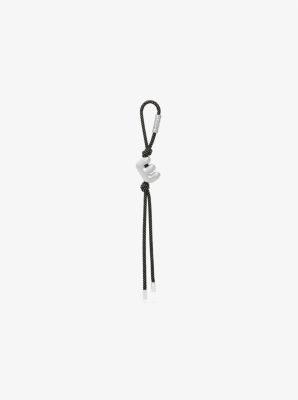 Initial Silver-Tone and Speckled Cord Bag Charm image number 0