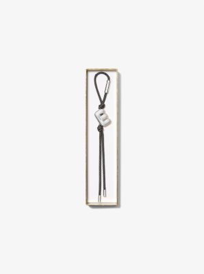 Initial Silver-Tone and Speckled Cord Bag Charm image number 1