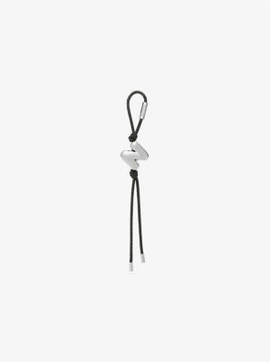 Initial Silver-Tone and Speckled Cord Bag Charm image number 0