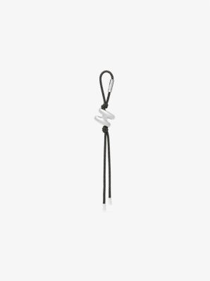 Initial Silver-Tone and Speckled Cord Bag Charm image number 0