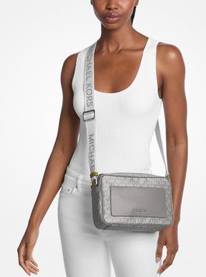 Jet Set Large Printed Signature Logo Crossbody Bag