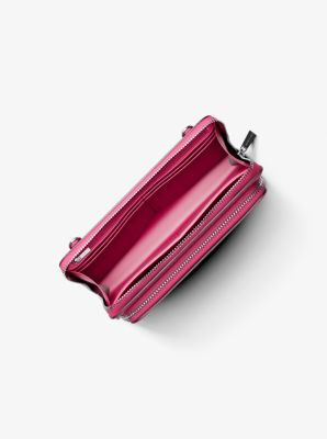 Thumbnail - MK Längliche Umhängetasche Jet Set Large Mit Signature-Logomuster - Rosa - Michael Kors