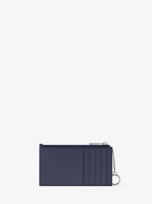 Jet Set Small Pebbled Leather Card Case in DRESS BLUES | Michael Kors