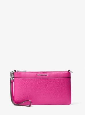 Jet Set Medium Pebbled Leather Convertible Wristlet