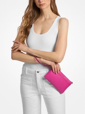 Jet Set Medium Pebbled Leather Convertible Wristlet