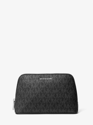 MK Kulturbeutel Jet Set Small Mit Signature-Logomuster - Schwarz